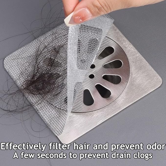 40 Pcs Disposable Shower Drain Cover Hair Catcher Shower Drain Mesh Stickers - Image 4