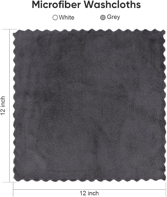 Orighty Ultra Soft Washcloths 12 Pack, Premium Microfiber Towel Sets 12x12 - Image 5