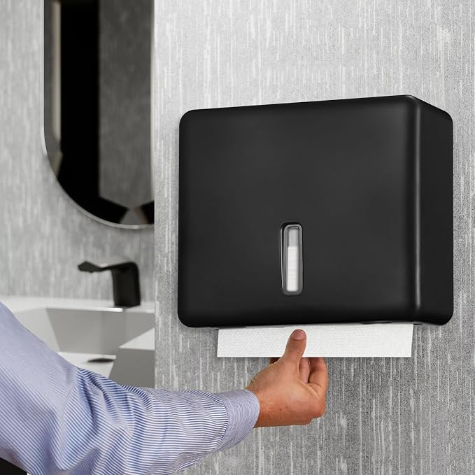 2-Pack Multifold Paper Towel Dispenser Wall Mount – Large Capacity C-Fold - Image 7
