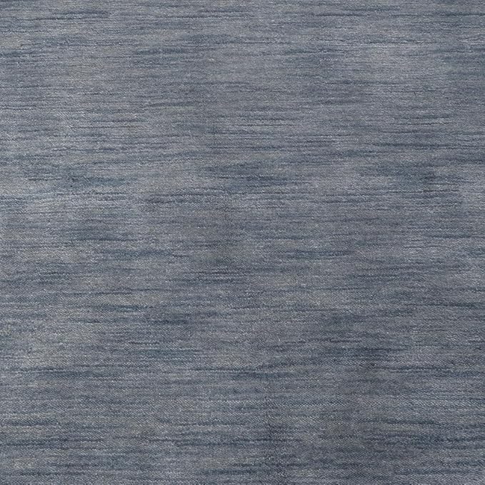 Rugsotic Carpets Hand Knotted Gabbeh Wool 5'x8' Area Rug Solid Light Blue L00111