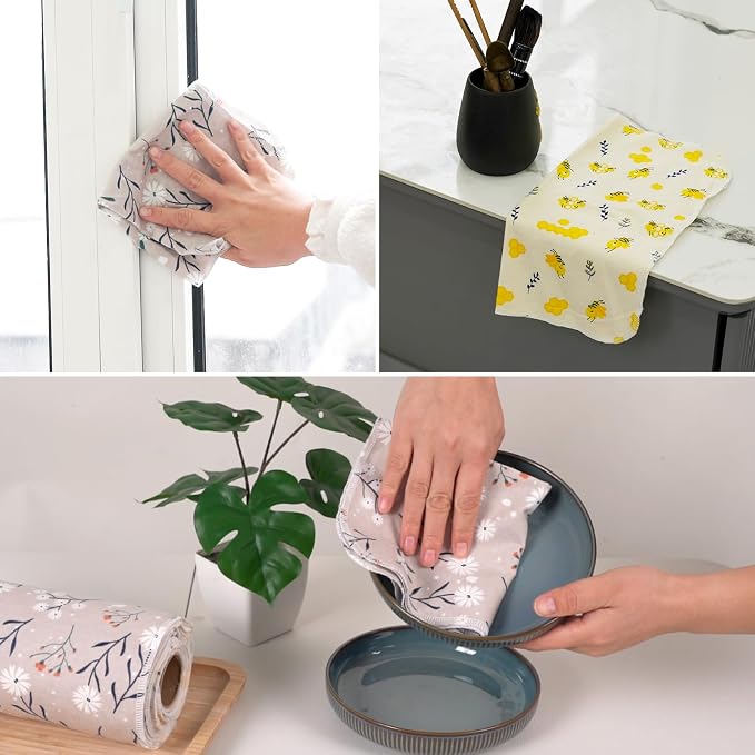 Reusable Dishcloths Kitchen Towels Cotton: 30 Packs 10X10 Washable Roll - Image 3