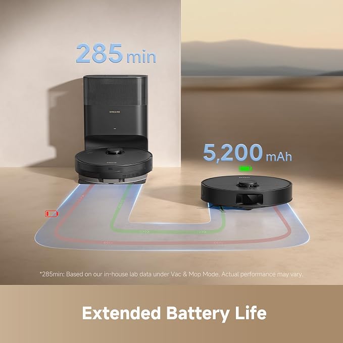 dreame D20 Plus Robot Vacuum and Mop, 000Pa Suction, Self-Emptying - Image 7