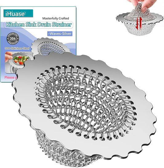 Kitchen Sink Drain Strainer, Patented 304 Stainless Steel Reversible Mesh by Unknown