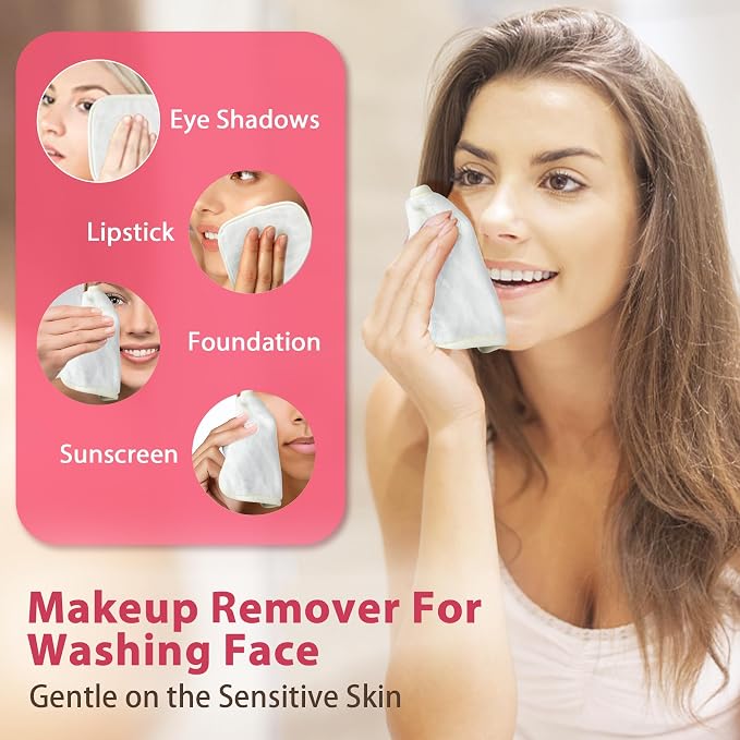 Makeup Remover Cloth, Makeup Remover Pads Microfiber Face Washcloth - Image 2