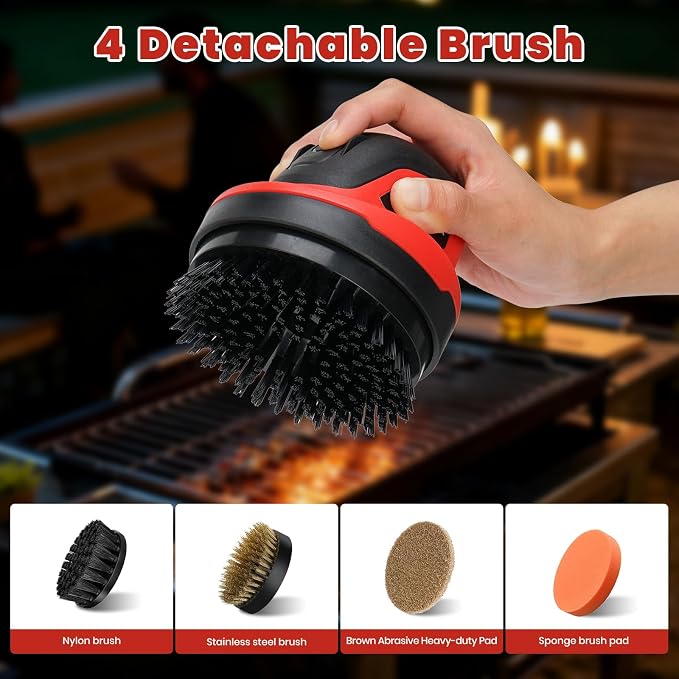 Electric Grill Brush- Waterproof Cordless Rotary Cleaning Brush - Image 2