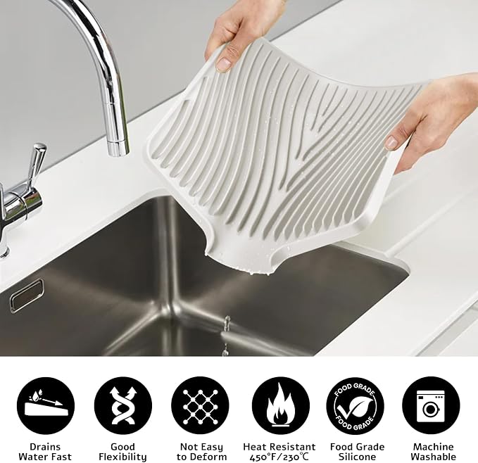 Silicone Dish Drying Mat, Stone Drying Mat - Image 5