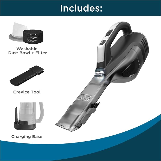 BLACK+DECKER Dustbuster Reveal Handheld Vacuum Cordless, Car Vacuum Portable - Image 2
