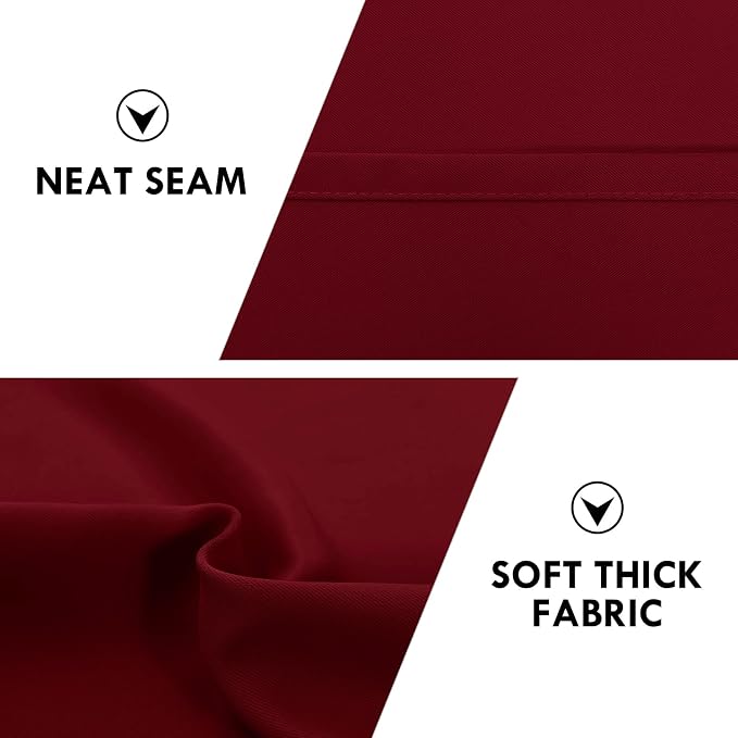 DWCN Burgund Short Blackout Curtains - Image 5