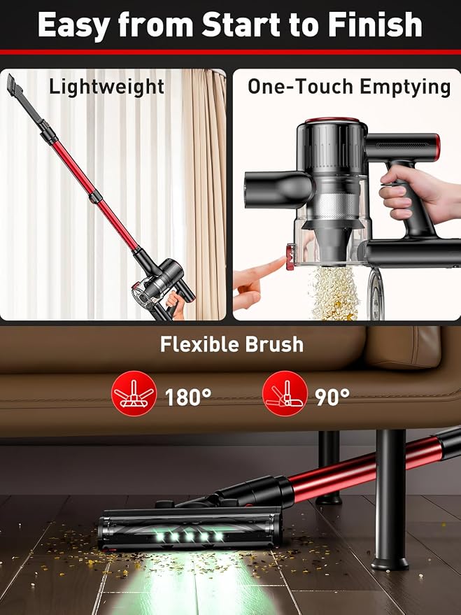 Cordless Vacuum Cleaner, 40KPA 8-in-1 Vacuum Cleaners - Image 7