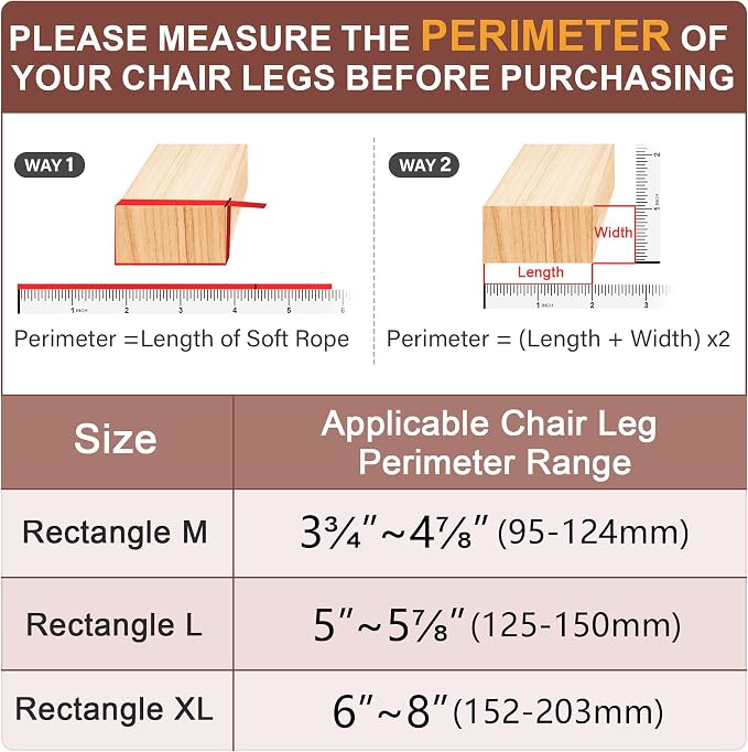 Chair Leg Floor Protectors Rectangle Chair Leg Protectors - Image 3