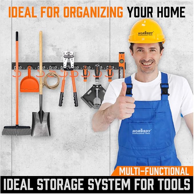 HORUSDY 64'' Adjustable Wall Mount Tool Organizer, Garage Tool Storage System - Image 6