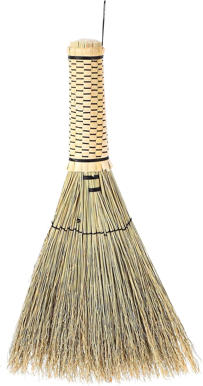Luxshiny Mini Straw Hand Broom 26cm Woven Straw Desk Dust Brush by Luxshiny