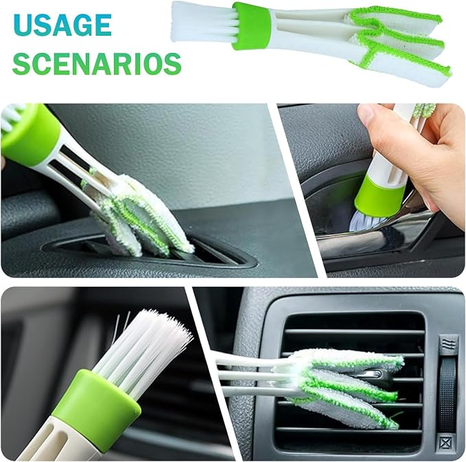 3 PCS Mini Dusters for Car Air Vent, Double Ended Mini Cleaning Brush, Window - Image 7