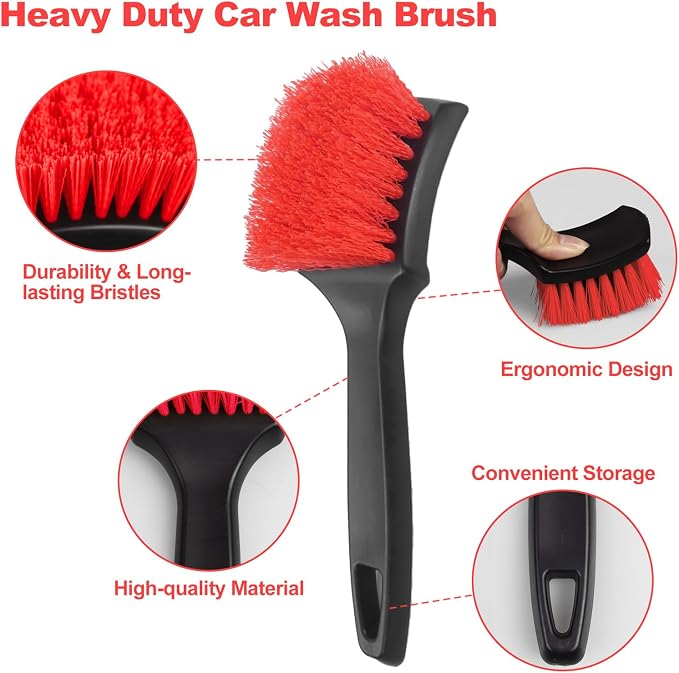 NIKCOSMK Wheel Brush, Wheel & Rim Cleaner Brush, Tire Brush, Wheel Cleaning - Image 4