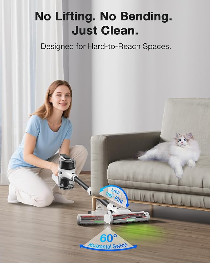 Cordless Stick Vacuum Cleaner for Home, Lightweight Rechargeable Vacuum - Image 8