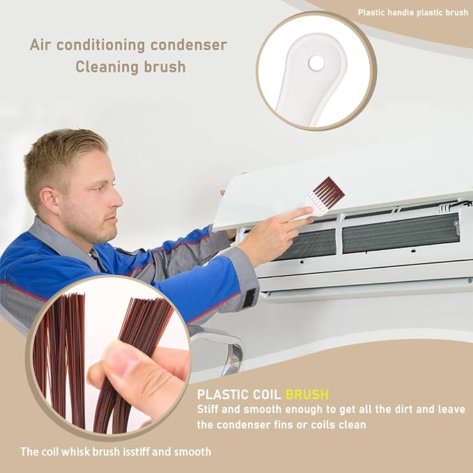 4 Piece AC Cleaning Tool Kit, Includes 1 Dual-Sided Condenser Evaporator Coil - Image 3