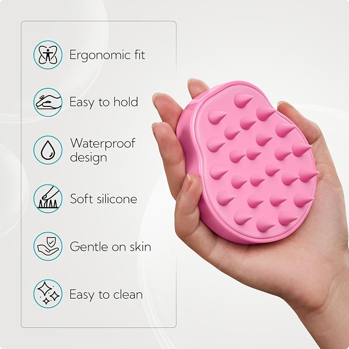 HEETA Hair Scalp Massager Shampoo Brush 2 Pack, Soft Silicone Bristles to - Image 4