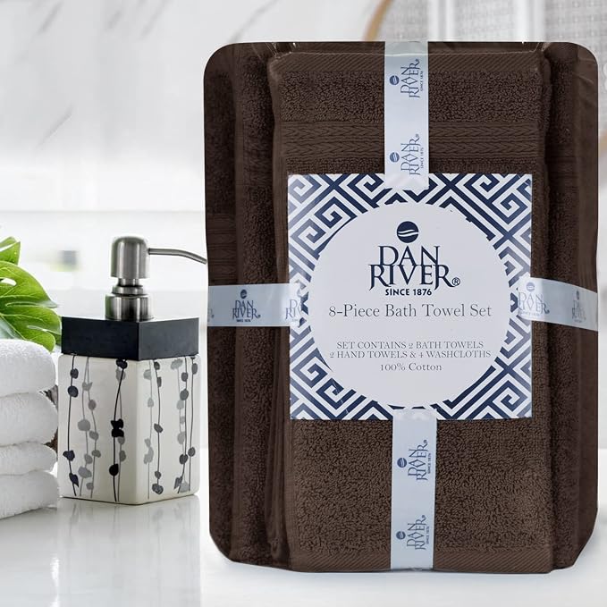 DAN RIVER 8 PC Luxury Bath Towels - Image 8