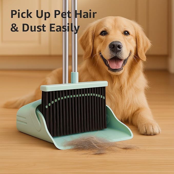 Broom and Dustpan Set – Heavy-Duty Broom and Dustpan - Image 3