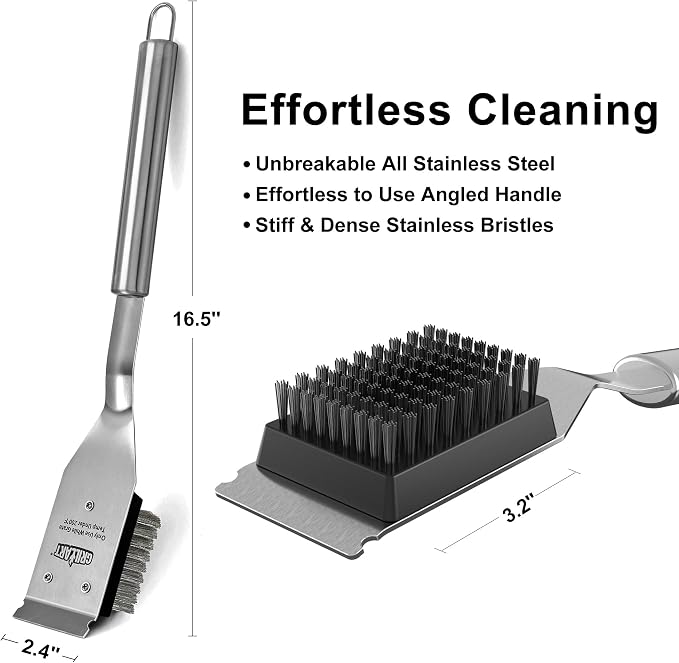 GRILLART Grill Brush and Scraper, Wire BBQ Grill Brush - Image 2