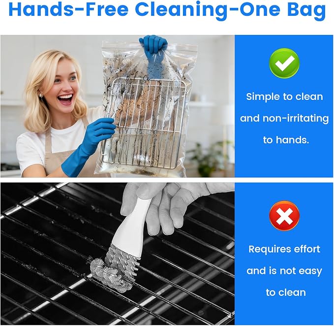 6-Pack Heavy Duty Oven Rack Cleaning Bags, Reusable No-Scrub Soaking Bags - Image 3
