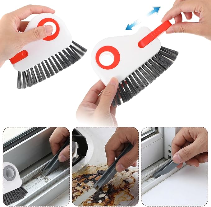 2 PCS Groove Cleaning Brush 2 in 1 Window Track Cleaning Tool Crevice Cleanings - Image 5
