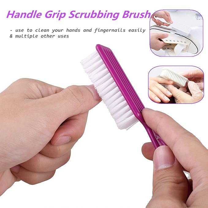 6 Pcs Handle Grip Nail Brush, Nail Cleaning Brushes - Image 4