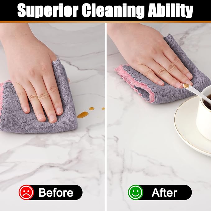Mordimy 24 Pack Kitchen Cloths Dish Towels, Super Soft and Absorbent Dish Cloths - Image 4
