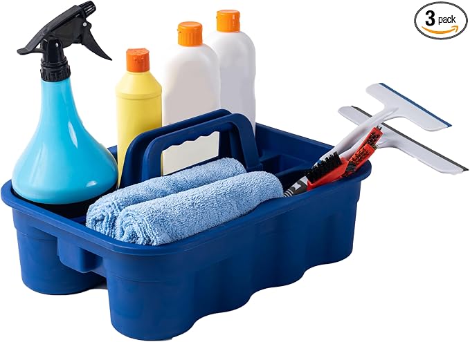 Matthew Large Plastic Tote Tool & Deluxe Supply Cleaning Caddy by MATTHEWCLEANINGPRODUCTS