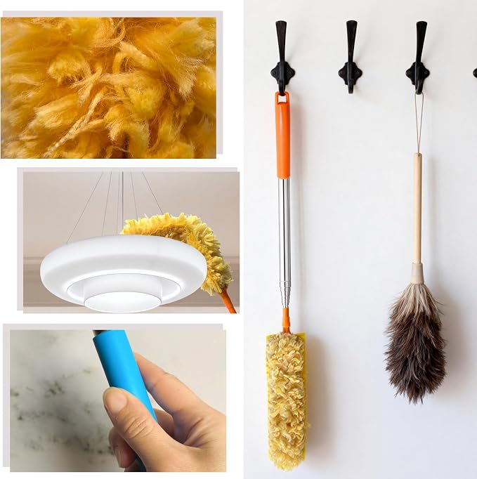 100 Inch Extended Handle Duster Heavy Duty Dusting 360° Duster Refills Kit - Image 3