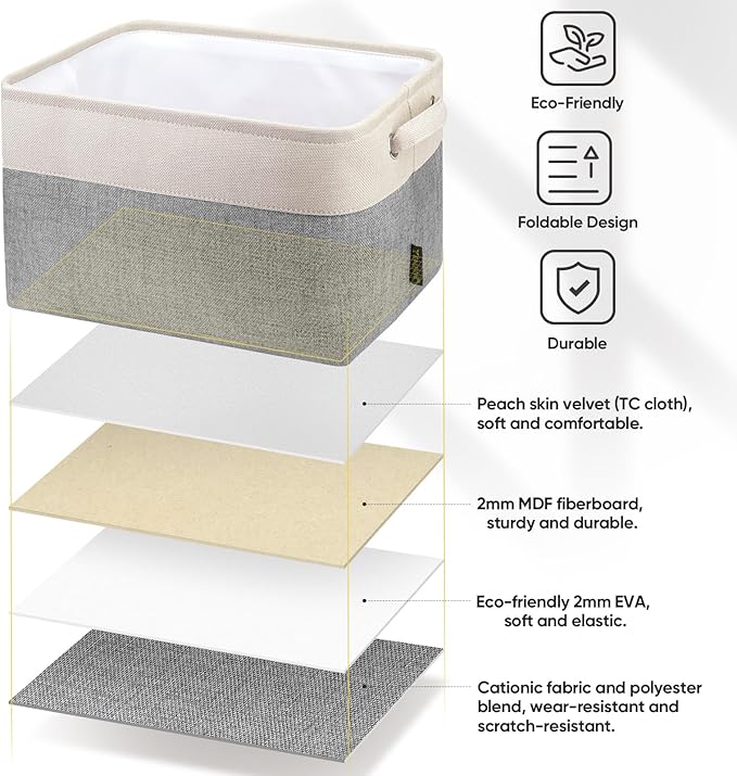 BALEINE 4 Pack Fabric Storage Bins - Image 6