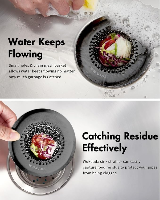 Sink Drain Strainer, Reversible Mesh Sink Strainer - Image 3