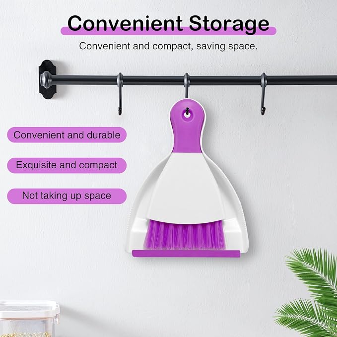 NACENA Mini Dustpan and Brush Set, Small Broom and Dustpan Set Dust Pan and - Image 5
