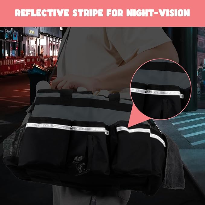 ProCase Cleaning Caddy Bag for Housekeepers, Foldable Cleaning Supply Bag - Image 6