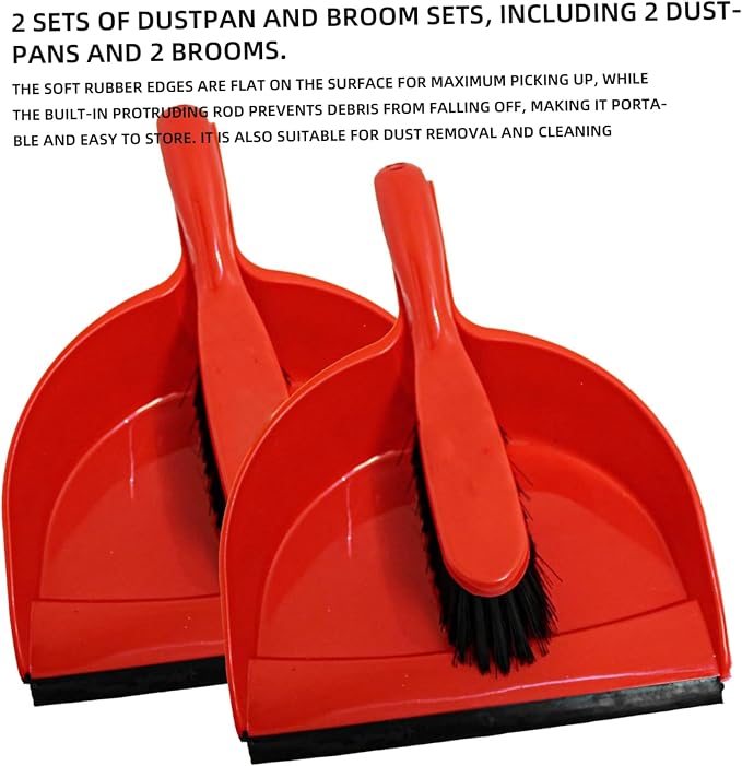 Dust Pan And Brush, Dustpan and Brush Sets, 2 Sets Plastic Mini Dustpan and - Image 5
