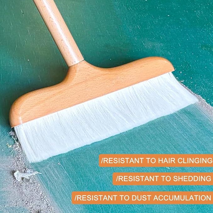 Gloffer Indoor Wood Wool Broom, Ultra Soft Bristles Broom - Image 6