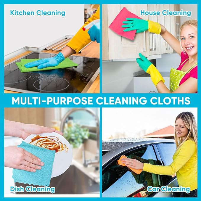 Orighty Microfiber Cleaning Cloth, 50 Pack Highly Absorbent Cleaning Supplies - Image 6