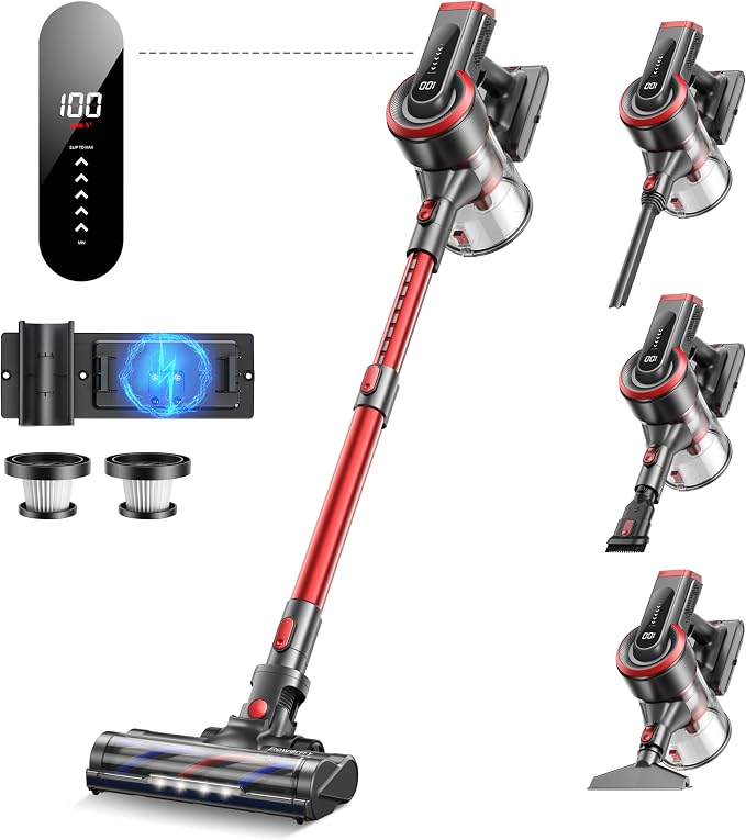 Cordless Vacuum Cleaner, Stick Cordless Vacuum by Powerffy