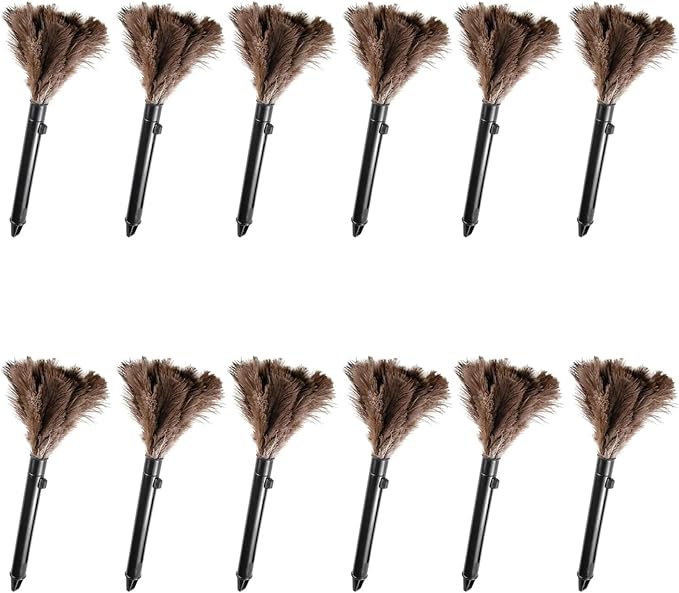 Retractable Feather Duster-Genuine Ostrich Feathers, Anti-Static, Reusable by FeelFunFeather