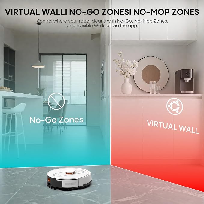 Bagotte Robot Vacuum and Mop Self Emptying, 5000Pa Suction, 60-Day Hands-Free - Image 8