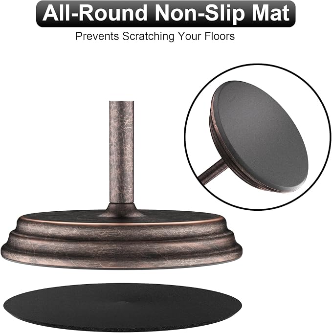 Toilet Paper Holder with Rustproof, Metal Free Standing Toilet Paper Stand - Image 4