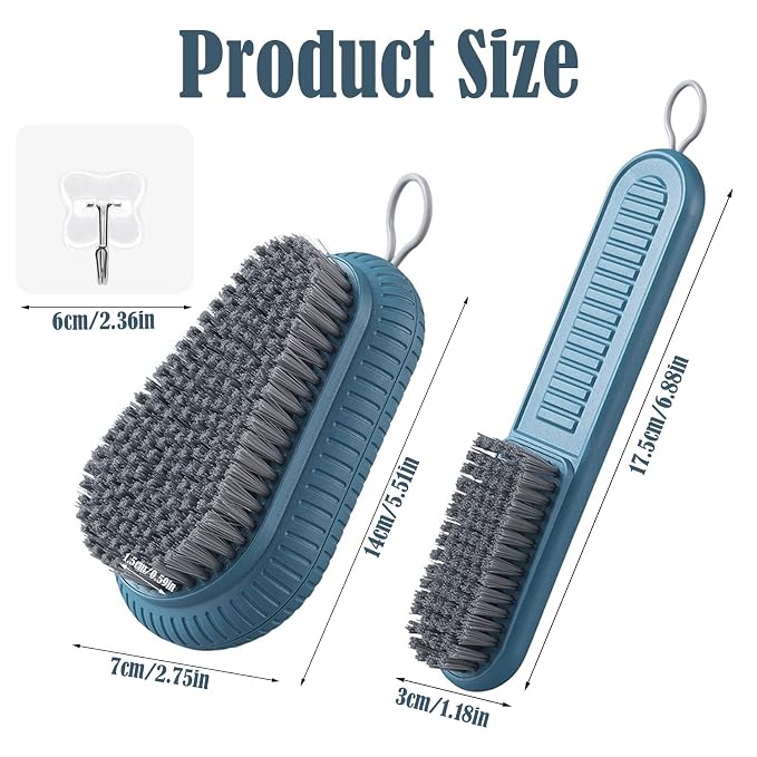 2PCS Heavy Duty Nail Brush for Cleaning Fingernails - Image 2