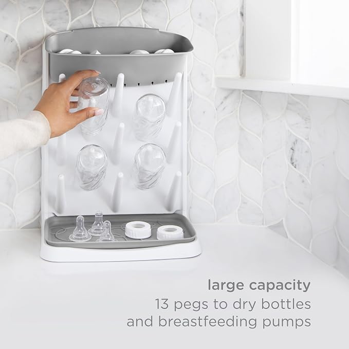Ubbi Vertical Baby Bottle Drying Rack, Space Saving Countertop Drying Rack Baby - Image 3
