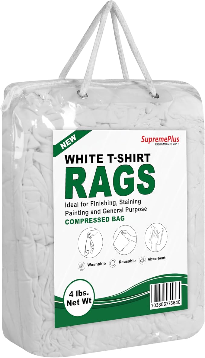 Premium White T-Shirt Cleaning Rags – White Cotton Rags - Image 2