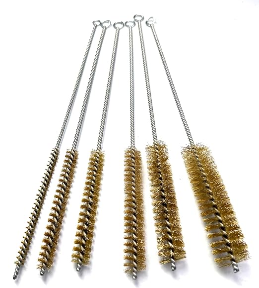 6pcs Brass Tube Pipe Cleaners Brush Set by Preamer