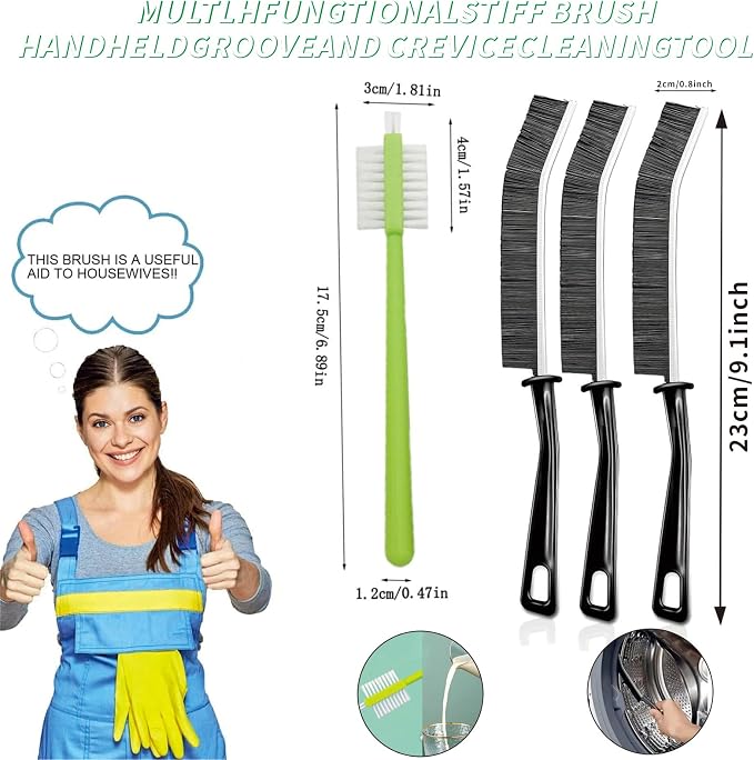 14Pcs Crevice Gap Cleaning Brush, Door Window Track Groove Corner Crevice - Image 2