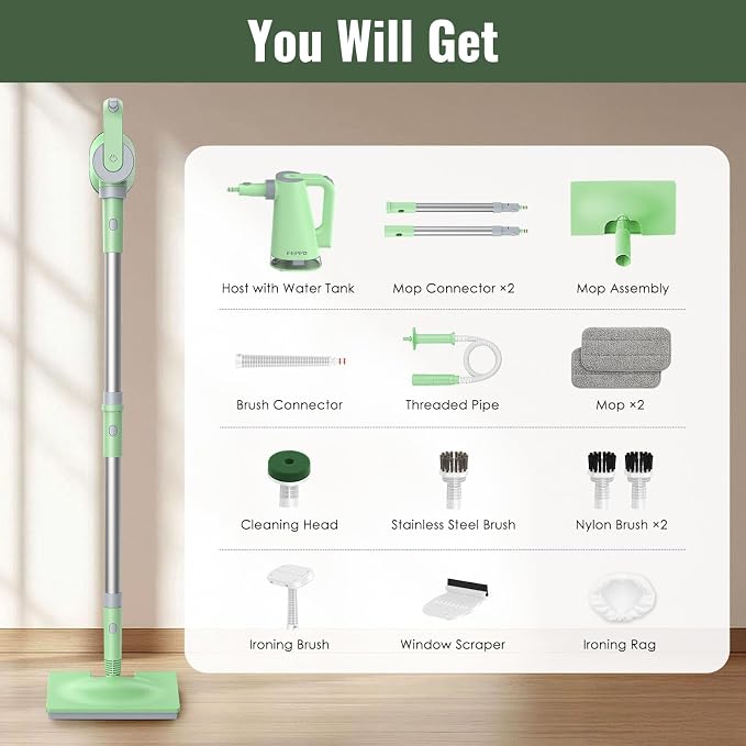 FEPPO Steam Mop with Detachable Handheld Steam Cleaner - Image 9