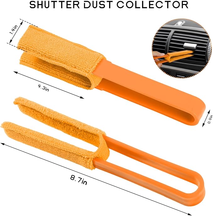 2 PCS Car Blinds Duster, Window Blind Cleaner Duster Brush - Image 2