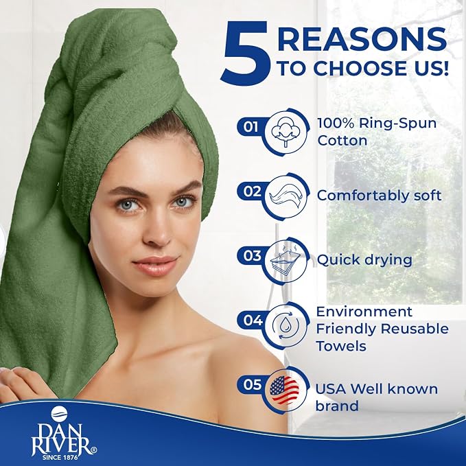 DAN RIVER 8 PC Luxury Bath Towels - Image 5