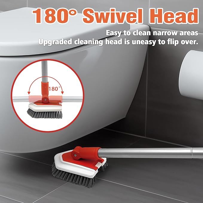 JEHONN Shower Cleaning Brush, Tub Tile Scrubber - Image 4